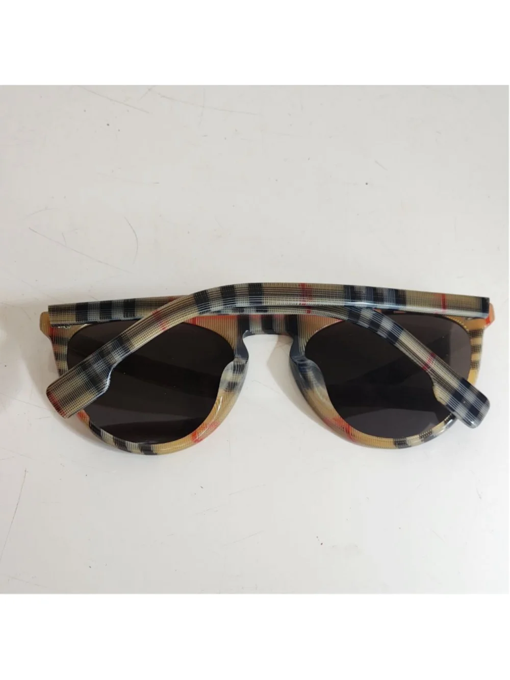 BURBERRY NEW Vintage‎ Nova Check Flat Top Sunglasses B4281-F